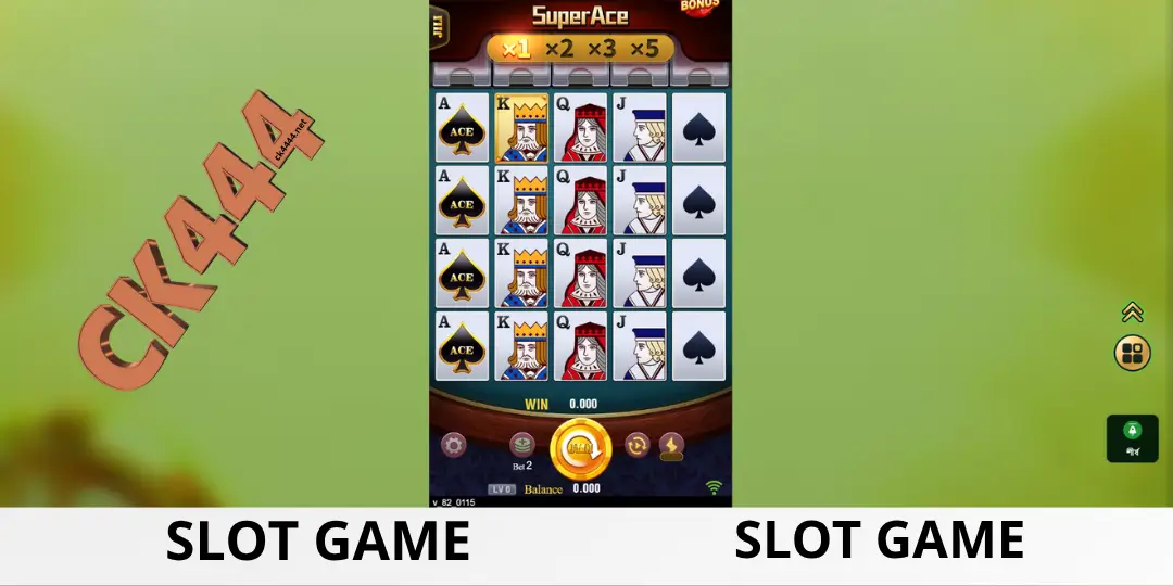 CK444 Slot | Super Ace : বিস্তারিত রিভিউ, RTP, পে-টেবিল এবং নতুনদের জন্য খেলার কৌশল CK444 এ 2 Slot Super Ace এর ইন্টারফেস এবং গ্রাফিক্স