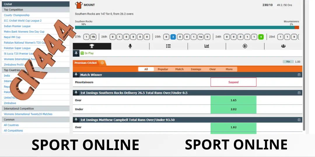 CK444 Sport - 9 Wicket Cricket Betting : পরিচিতি, খেলার নিয়ম, খেলার কৌশল, টিপস এবং বিস্তারিত গাইড CK444 এ 2 inter face cricket betting